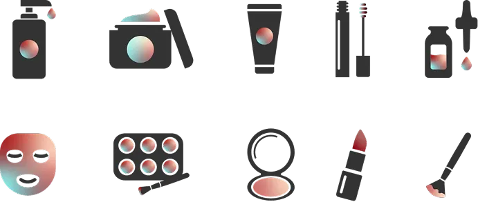 Iconografía de productos de belleza de The Beauty Trust