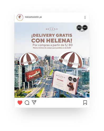 Publicación de Helena Chocolatier: Delivery Gratis