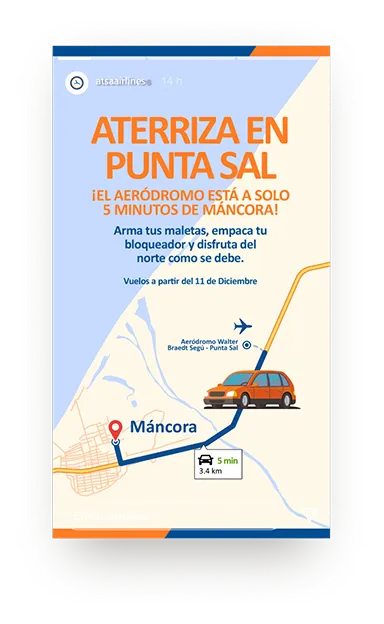 Publicación de Instagram Atsa Airlines: Aterriza en Punta Sal