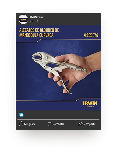 Publicación de IRWIN: Alicates de Bloqueo de Refrigeración
