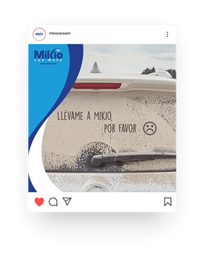 Publicación de Instagram de Mikio Car Wash: Llévame a Mikio, por favor
