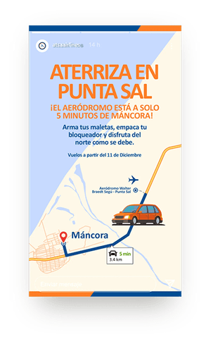Publicación de Instagram Atsa Airlines: Aterriza en Punta Sal